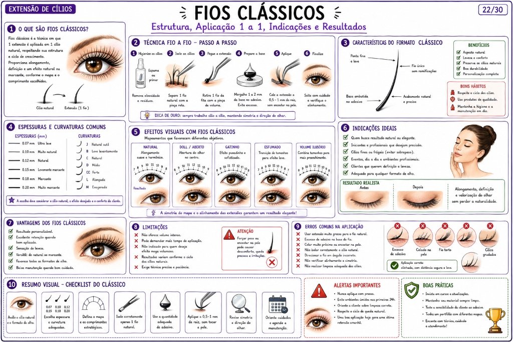 Ficha Visual Fios Clássicos - Estrutura e Aplicação 1 a 1