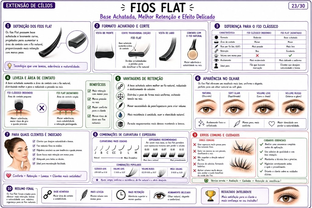 Ficha Visual Fios Flat - Base Achatada e Melhor Retenção