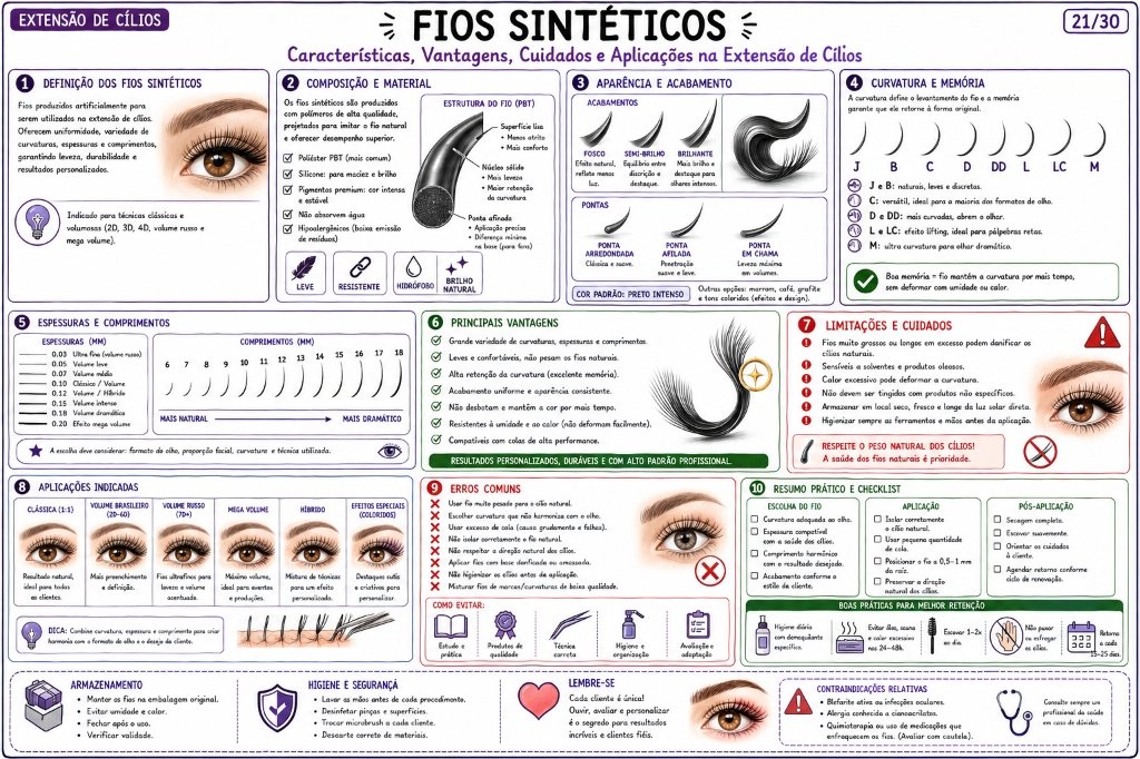 Ficha Visual Fios Sintéticos - Características e Aplicações