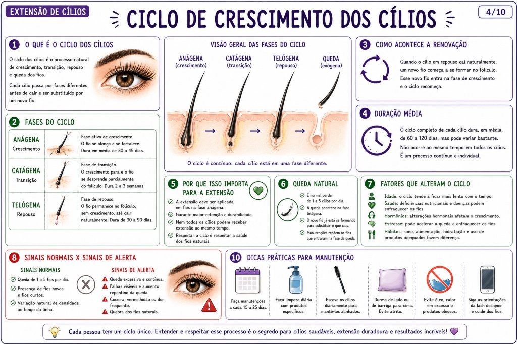 Ficha 4/10: Ciclo de Crescimento dos Cílios