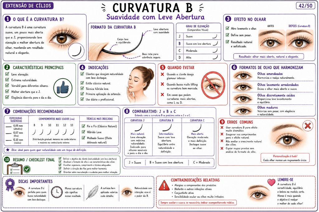 Ficha Visual Curvatura B - Suavidade e Leve Abertura
