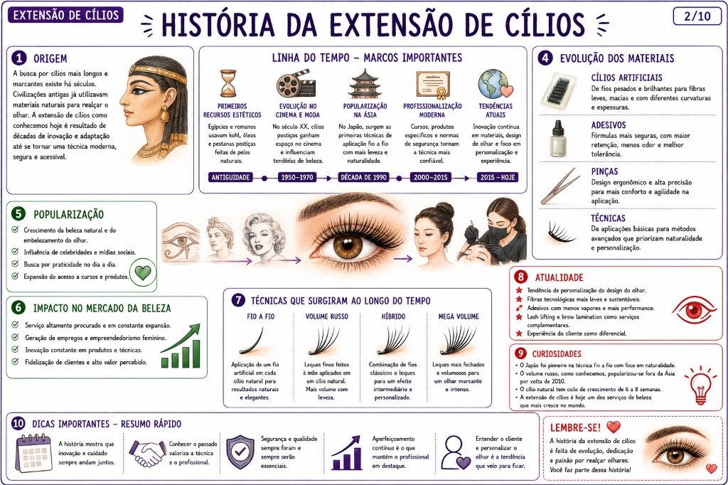 Ficha 2/10: História da Extensão de Cílios